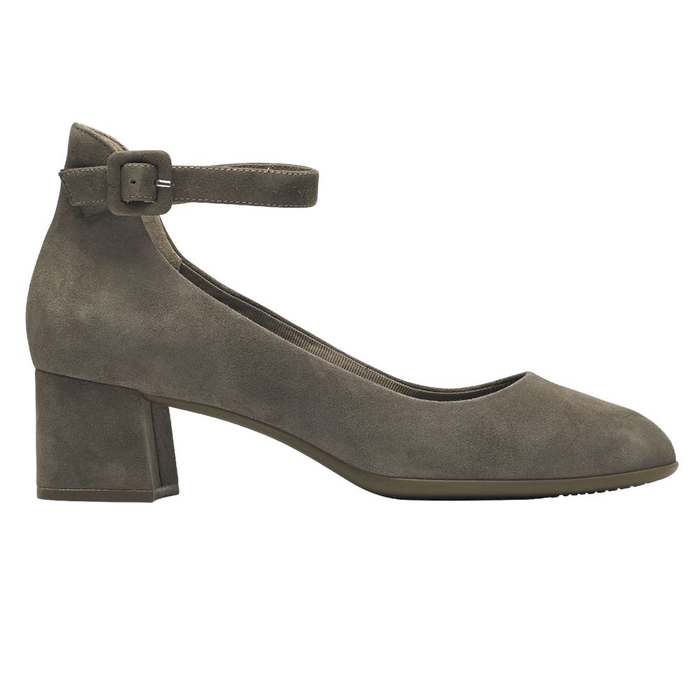 Pantofi Cu Toc Rockport Dama Total Motion Novalie Ankle-Strap Heel Gri - Romania 7146-VTASG